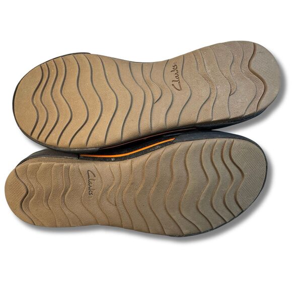 Clarks Gilby McKinley Duck Boots Waterproof Lace Up Women Size 8M Brown/Orange - Picture 9 of 12